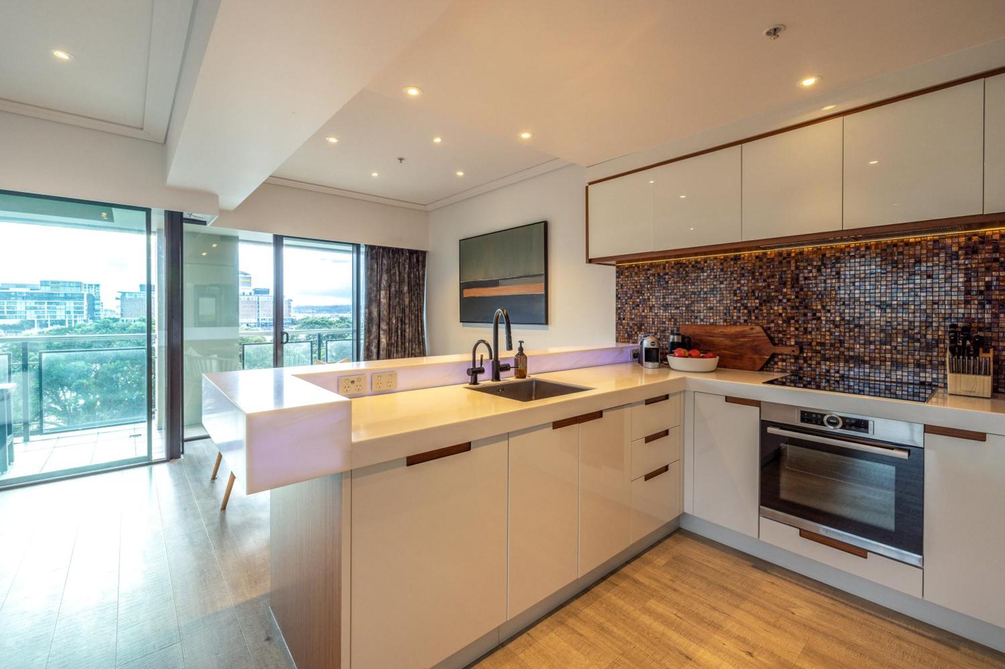 Ferienwohnung The Quays - Auckland Viaduct Exterior foto